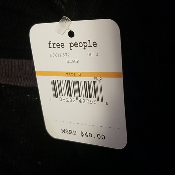 Intimately Free People Black Knit Top Asymmetrical NWT - Picture 6 of 6